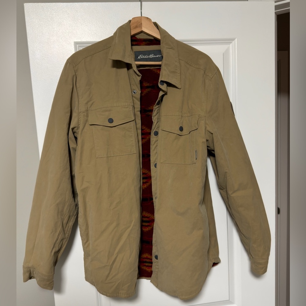 Eddie Bauer Men's Khaki Shirt Jacket